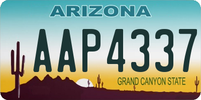 AZ license plate AAP4337