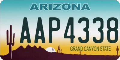 AZ license plate AAP4338