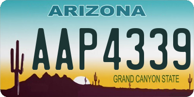 AZ license plate AAP4339