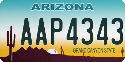 AZ license plate AAP4343