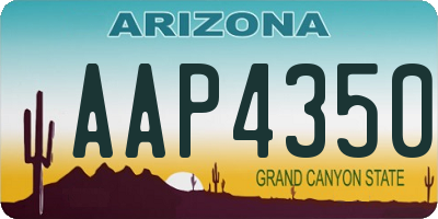 AZ license plate AAP4350