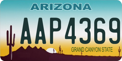 AZ license plate AAP4369