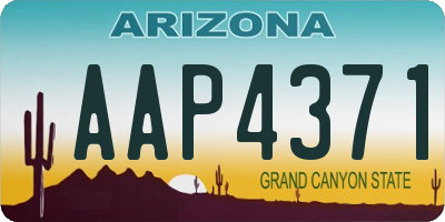 AZ license plate AAP4371