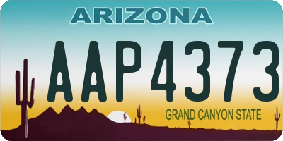 AZ license plate AAP4373