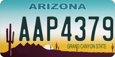 AZ license plate AAP4379