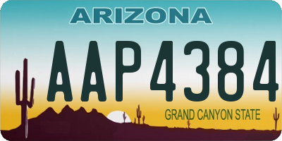 AZ license plate AAP4384