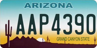 AZ license plate AAP4390