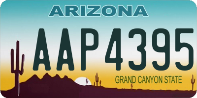 AZ license plate AAP4395