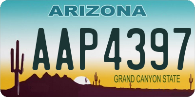 AZ license plate AAP4397