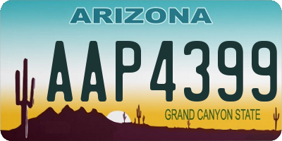 AZ license plate AAP4399