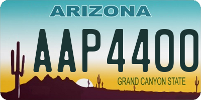 AZ license plate AAP4400