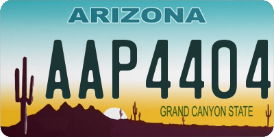 AZ license plate AAP4404