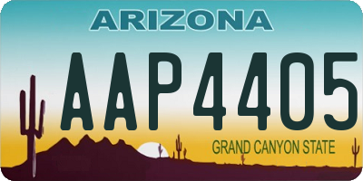 AZ license plate AAP4405