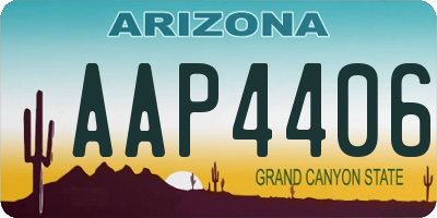 AZ license plate AAP4406