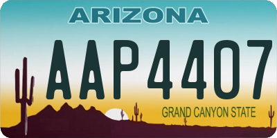 AZ license plate AAP4407