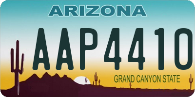 AZ license plate AAP4410