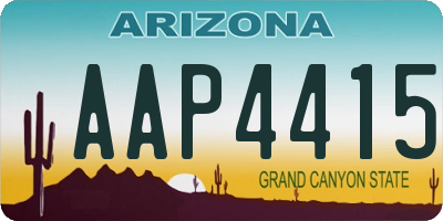 AZ license plate AAP4415