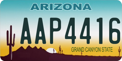 AZ license plate AAP4416