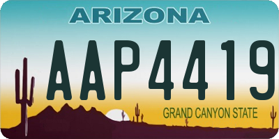 AZ license plate AAP4419