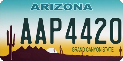 AZ license plate AAP4420