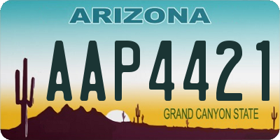 AZ license plate AAP4421