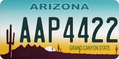 AZ license plate AAP4422