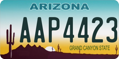 AZ license plate AAP4423