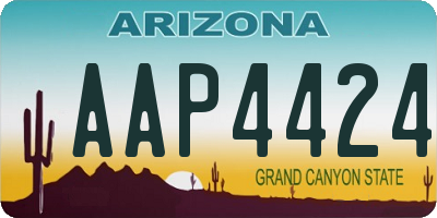 AZ license plate AAP4424