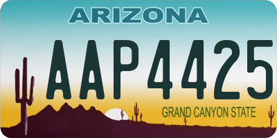 AZ license plate AAP4425