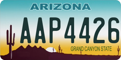 AZ license plate AAP4426