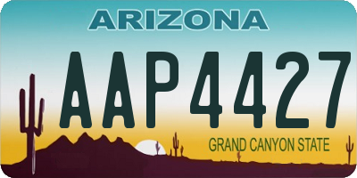 AZ license plate AAP4427