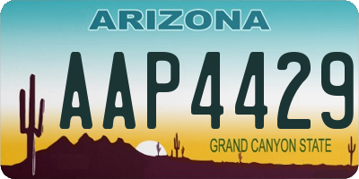 AZ license plate AAP4429