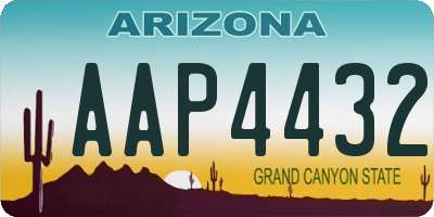 AZ license plate AAP4432