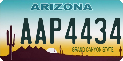 AZ license plate AAP4434