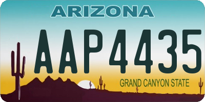 AZ license plate AAP4435