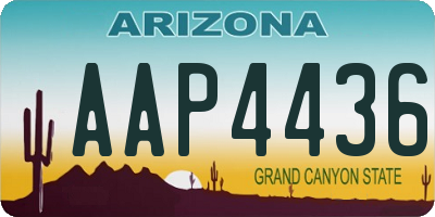 AZ license plate AAP4436