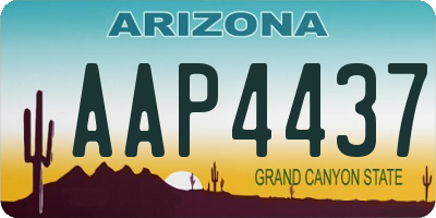 AZ license plate AAP4437