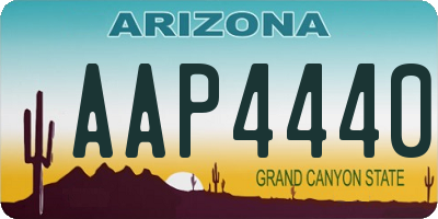 AZ license plate AAP4440