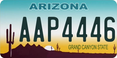 AZ license plate AAP4446