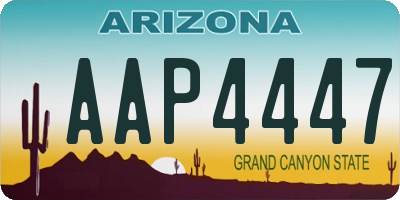 AZ license plate AAP4447