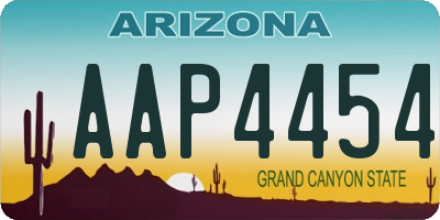 AZ license plate AAP4454