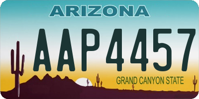 AZ license plate AAP4457