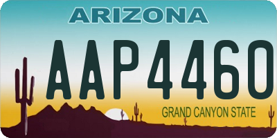 AZ license plate AAP4460