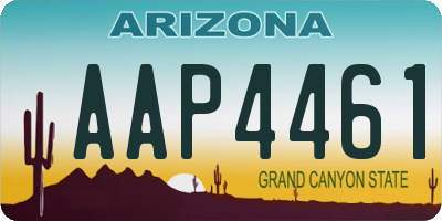 AZ license plate AAP4461