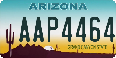 AZ license plate AAP4464