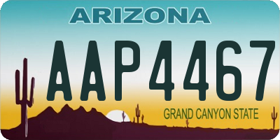 AZ license plate AAP4467