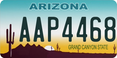 AZ license plate AAP4468