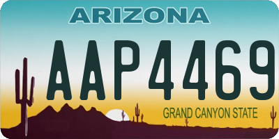 AZ license plate AAP4469