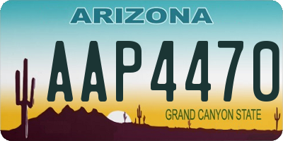 AZ license plate AAP4470