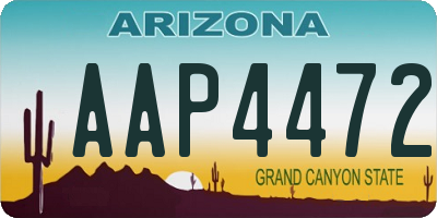 AZ license plate AAP4472